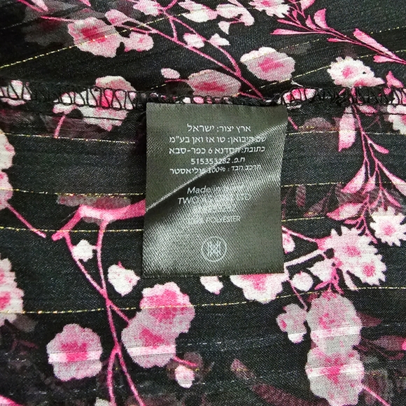 EUC Sabina Musayev Black Pink Metallic Floral Open Back Plunge V-Neck Maxi Dress - Picture 6 of 15